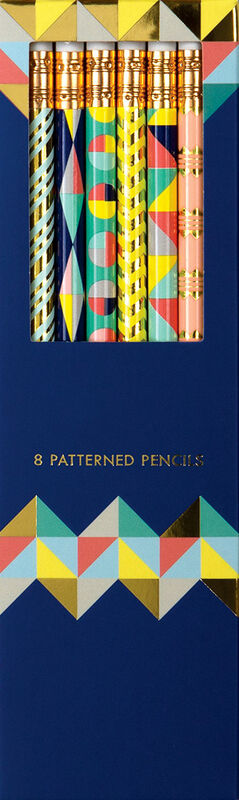 8 Patterned Pencils