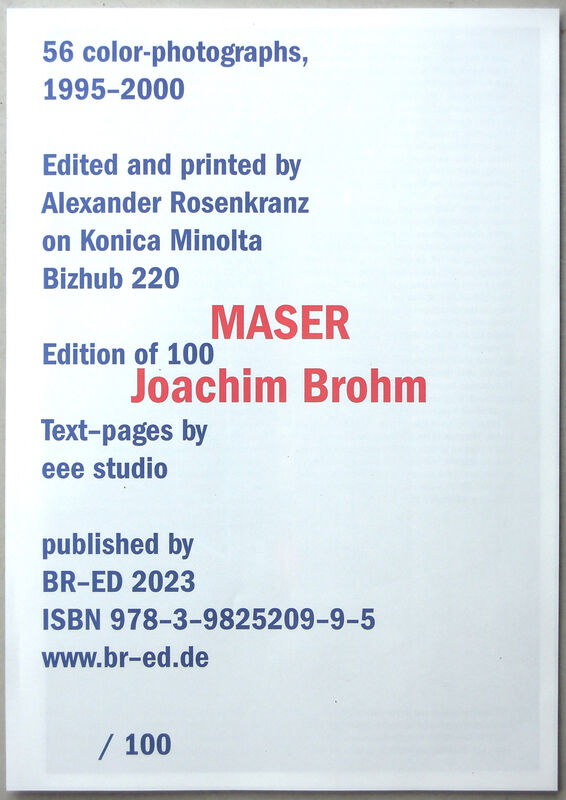 Joachim Brohm – MASER (sign. num.)